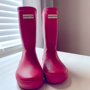 Hunter Kids Pink Rain Boots